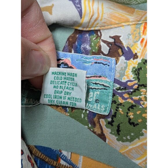 Vintage Reyn Spooner Hawaiian Button Up Shirt Men Size M Sunset Magazine USA Y2K - Picture 9 of 9